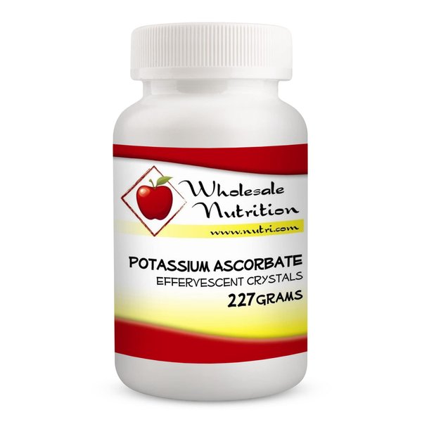 Wholesale Nutrition Potassium Ascorbate - Blend of Potassium & Vitamin C, Effervescent Vitamin C Crystals Supplement, Vitamin Powder - Antioxidant, Collagen Production, Healthy Circulation, 227 Grams