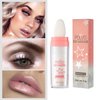 MAEPEOR Highlighter Powder Stick 6 Colors Shimmer Not-sticky Brighten Highlighter Powder Stick Natural Sparkle Glitter Highlighter Makeup Cosmetic for Lip Face Body Makeup (01 White Moonbeam)