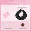 MAXITA Hair Extensions Tape in Natural Black Hair Extensions Tape in Extensions Remy Human Hair Seamless Straight Human Hair Extensions 18 Inch 20pcs 50g Real Human Hair for Women