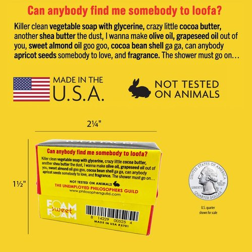 We Will Wash You Freddie Mercury Soap - Made in The USA, 2oz (56g) Travel Sized Guest Bar Soap