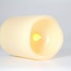 iZAN 3-Pack Outdoor Flameless LED Battery Operated Candles with Remote Waterproof Flickering Electric Pillar Candles for Halloween Chirstmas Home Wedding Party Festival Décor Long Battery Life 3”x4”