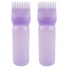 AUEAR, 2 Pack Purple Root Comb Applicator Bottles 6 Ounce Hair Dye Bottle Plastic Applicator Bottle Brush with Graduated Scale for Hair Dye
