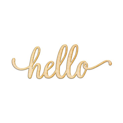 Hello Wood Sign Home Décor Wall Art Unfinished 12" x 4"