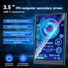 Ransanx 3.5 Inch IPS USB Mini Screen No Installation AIDA64 Pc Case Screen Computer Temp Monitor PC Temperature Display with Stand, USB Cable, Manual
