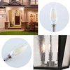 SHUWDKAR 12V Candelabra LED Light Bulb Low Voltage 25 watt Equivalent, 12V LED Bulb E12 3000K 24volt Candelabra Light Bulbs for RV, 6 Pack
