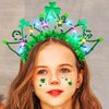 Aukmla Green St Patricks Day Headband Light Up Hair Accessories Irish Headpiece for Women and Girls
