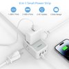 Ultra Thin Flat Extension Cord 10 FT, TESSAN Small Flat Plug Power Strip with 3 USB Charger (1 USB C), 3 Outlets Desk Charging Station, 10 Feet Long Slim Plug for Travel, Dorm Room, Office Essentials
