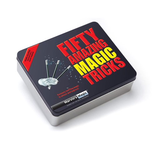 Marvin's Magic - Fifty Amazing Magic Tricks | Amazing Magic Tricks for Kids in Gift Tin | Includes Classic Card and Coin Tricks, Mind Reading, Levitation + More