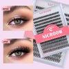 NICROOM Lash Clusters 240pcs Individual Lashes 50D 0.07D Curl 14-18mm DIY Eyelash Extension Mixed Tray Faux Mink Wispy Soft&Natural Cluster Lashes False Eyelashes(50D-0.07D-14-18mm)