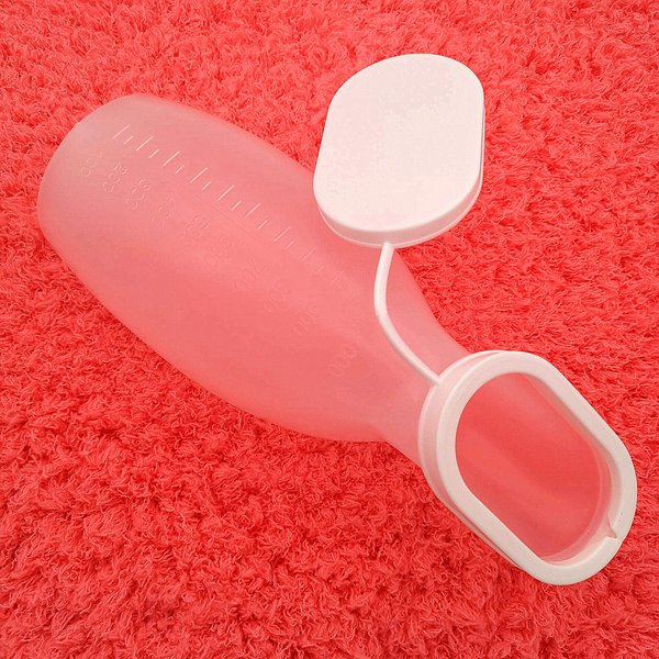 LinaLife 1.77" Mouth Urinal Unisex Male & Female Portable Toilet Plastic Potty Pee Bottle 1000ml Women & Men Thick Firm Portable Urinal Collection for Hospital Incontinence, Elderly, Travel Bottle