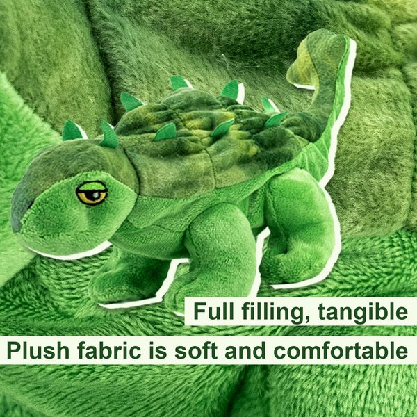 YOHAKI Reversible Dinosaur Plush Stuffed Animal Dino Dragon Plushies Toys to Egg Flip 2 in 1 A Set Cute Stuff for Baby Kids Toddlers Boys & Girls Birthday Gifts(Ankylosaurus)