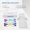 K KENZHOU Progressive Multifocus Wide Square Frame Reading Glasses Blue Light Blocking for Women Men No Line Multifocal Readers