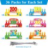 chiazllta 36 Pcs 100 Days Paper Crowns, Name DIY 100th Day of School Paper Party Crown Hats 100 Days Celebration Party Favors Supplies for Classroom School Decor,6 Styles