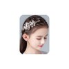Denifery Flower Girl Headpiece for Wedding Princess Flower Pearl Wedding Comb Rhinestone Hair Comb for Women Girls Toddler Wedding Party Photography