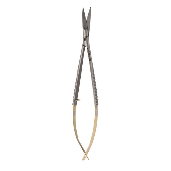 Dr. Slick Spring Iris Scissor, 4", Gold Handles, Straight