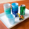 Youngever 8 Ounce Kids Cups, 9 Pack Kids Plastic Cups, 8 Ounce Kids Drinking Cups, Toddler Cups, Cups for Kids Toddlers, Unbreakable Toddler Cups (Coastal Colors)