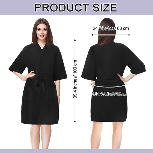 Syhood 2 Pieces Salon Robes Smock for Clients Waterproof Hairdressing Gown Salon Cape (2 Pockets)