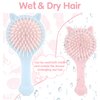 Cute Cat Shape Hair Brush Set, Air Cushion Comb Wet and Dry Detangler Brush for Women Girls Kids Toddler Cute Paddle Detangling Comb for Curly Thick Wavy Thin Hair