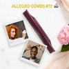 Allegro Combs #70 Wide Tooth Combs Defining Brush Comb 3-Row Wide Tooth For Curly Hair Comb For Women Curly Hair, Hair Stylists Hair Comb 2 Piece (Burgundy)