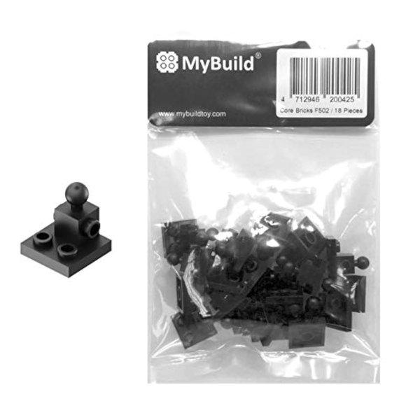 MyBuild Bricks Creative Building Blocks Pack F502 - Build Mech Shoulder Section or Foot Plate Ball Joint 18 Pieces, Age 12+