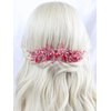 Brihasory Bride Wedding Hair Comb Rhinestone Bridal Hair Accessories Flower Hair Piece Party Prom Valentine Day Side Comb Crystal Hair Clips for Women and Girls Hair Decoration(Red)