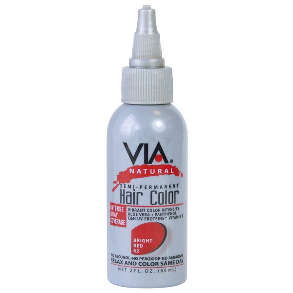 Via Natural Semi-permanent Hair Color 2 Oz Sunset Red #60