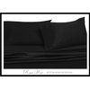 Royal Hotel Bedding Solid Black 550-Thread-Count 2pc / Pair King Size 20" x 40" Pillowcases 100-Percent Combed Cotton, Sateen, Pillow Cases