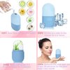 GeeRic Ice Face Roller, Silicone Ice Facial Rollers, Cube Face Contour for Eyes Neck, Beauty Facial Massage Roller Remove Dark Circle Pore Shrink Face Roller Skin Care Tools (Blue)