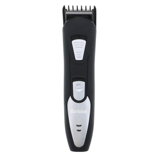 Barbasol Rechargeable Electric Beard Trimmer with Stainless Steel Blades and Adjustable Settings
