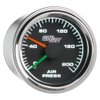 GlowShift 200 PSI Mechanical Dual Air Pressure Gauge - Black Dial - White LED Backlit - Clear Lens - Red & Green Analog Needles - for Air Ride Suspension Systems - 2-1/16" 52mm