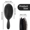 Boar Bristle Hair Brush, Bristle Detangling Hair Brush for Curly Thick Long Fine Dry Wet Hair - Hair Extension Brush (Makes Hair Smooth&Restore Shine And Texture)