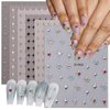 Star Nail Art Stickers 3D Self-Adhesive Star Nail Decals 6PCS Gold Silver Sparkle Star Nail Stickers with Shiny Rhinestone Luxury Nail Art Design Supplies for Women DIY Manicure Nail Art Decorations
