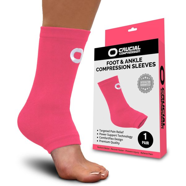 Ankle Brace Compression Sleeve for Men & Women (1 Pair) - Best Ankle Support Foot Braces for Pain Relief, Injury Recovery, Swelling, Sprain, Achilles Tendon Support, Plantar Fasciitis Socks