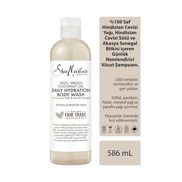 SheaMoisture Virgin Coconut Oil Body Wash, 19.8 FL Oz