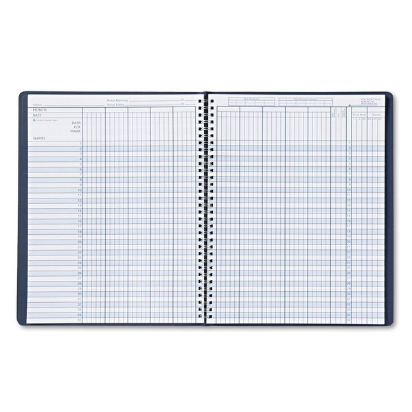 House of Doolittle 51407 Class Book, Embossed Leather-Like Cover, 11 x 8-1/2, Blue