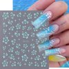 10 Sheets Hibiscus Flower Nail Stickers for Nail Art Petal Floral Nail Art Stickers Decals 3D Self-Adhesive Pegatinas Uñas Pink Blue Gold Silver Nail Design Flowers Sticker DIY Nail Decor for Women