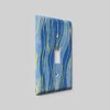SnazzySwitch Blue Wave Decorative Light Switch Cover - Single Toggle Wall Plate