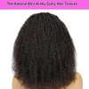 13x6 Afro Curly Lace Front Wigs Human Hair 200% Density 13x6 Transparent Frontal Wigs Human Hair for Women Pre Plucked Curly Glueless Wigs Human Hair Pre Plucked Knots Bleached Black Wigs 22 Inch