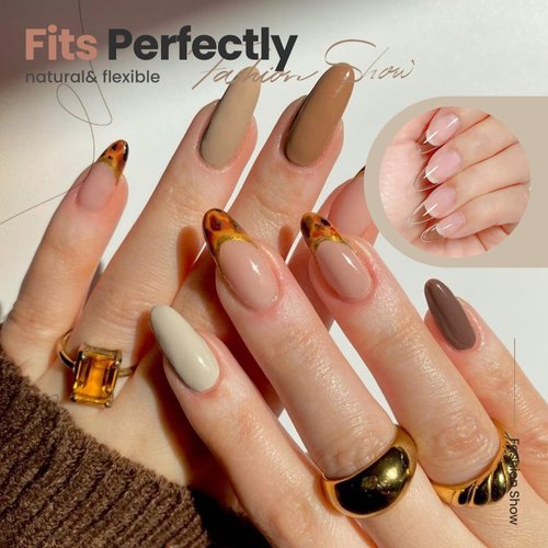 600Pcs Medium Almond Nail Tips - Pre Shaped Soft Gel X Nail Tips Half Matte Full Cover Acrylic Nail Tips Fake Nails Press on False Nails for Nail Extension DIY Salon 12 Sizes