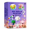 COUCHINLARY DIY Natural Sea Shells Painting Kit Starfish for Kits Children Arts&Crafts Kits Presents Gifts for Girls Boys Age 4+ Year Old 4-12 DIY Painting with Watercolor Paints