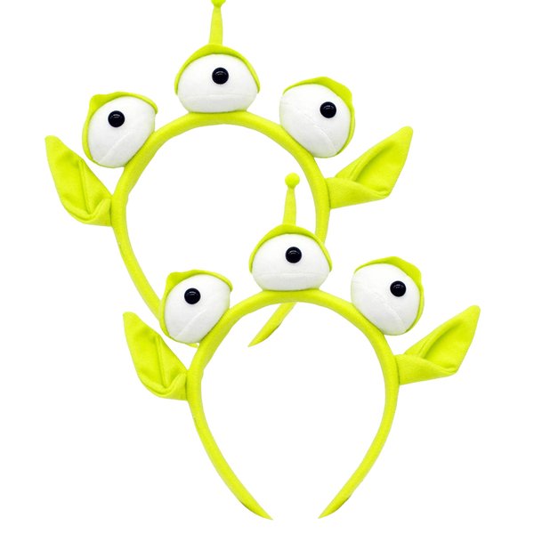 Leziazany Alien Headband Toy Stretchy Plush Eyeball Headband Three Eye Plush Alien Monster Headband for Christmas Party Cosplay