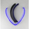 Black Navy Blue Royal Blue set pack 3 banana hair clips comb claw teeth plastic 7inch long around the curve 80s style 5.5 inch straight line