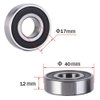 6203-RS Sealed Bearing - 17x40x12 - Lubricated - Chrome Steel (2 PCS)