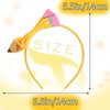 Doneace Back To School Headband for Girls Cute Yellow Pencil Headband School Bow Hair Band Teacher Hair Hoop Back To School Outfits Hair Accessories for School First Day Gift 1Pcs(Style 2)