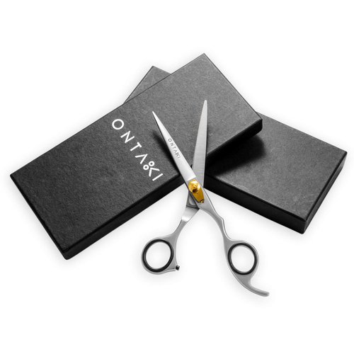 ONTAKI 6.5" Hair Cutting Scissors - Japanese Steel Hair Scissors, Beard & Moustache - Hand Forged Hair Cutting Tool for Professional Barbers - Sharp Hair Shears for Men & Women - Japanese Hair Shears
