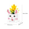 Larcele Micro Building Blocks Set, Dog and Flower, DIY Mini 3D Building Toy Bricks,501 Pieces KLJM-08 (Rabbit, Yellow Agave)