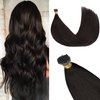 GOO GOO I Tip Hair Extensions Real Human Hair, 16inch 50g 100S, Cold Fusion I Tip Hair Extensions, Invisible Remy Hair Extensions, #2 Dark Brown