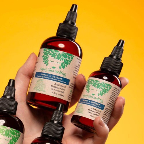 Multiuse Lemon + Soybean Oil Medley for Face, Body, and Hair - Natural Soya Bean Oil, Shea Nut Oil, Lemon Essential Oil, and Vitamin E - Seals in Moisture for Dry Skin, Scalp, & Nails - 2 oz