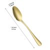 Evanda Gold Dinner Spoons 12 Pieces, Gold Titanium Plating Stainless Steel 7.28inch Spoons, Dessert Spoons, Table Spoon, Soup Spoons, Easy To Clean, Dishwasher Safe