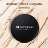Arousar Pressed Face Powder, Flawless and Oil Control Pressed Setting Powder, Long Lasting Matte Finish 4# COCOA 04